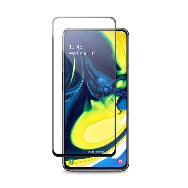 Crong 7D nano lankstus stiklas – pilnai dengianti hibridinė ekrano apsauga 9H Samsung Galaxy A80 / A90