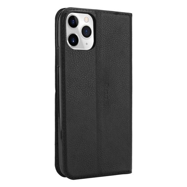 „Crong Folio Case“ – PU odinis dėklas, skirtas „iPhone 11 Pro Max“ (juodas)