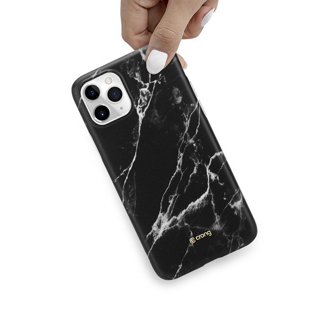 Crong Marble Case – dėklas, skirtas iPhone 11 Pro (juodas)