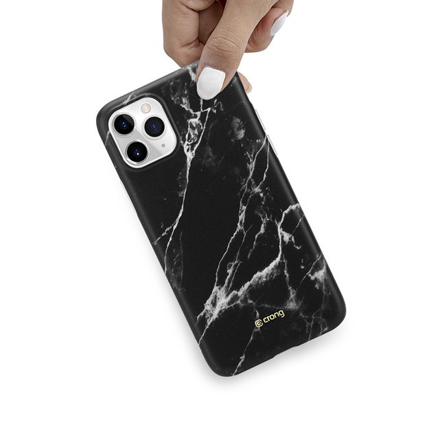 Crong Marble Case – dėklas, skirtas iPhone 11 Pro (juodas) 13