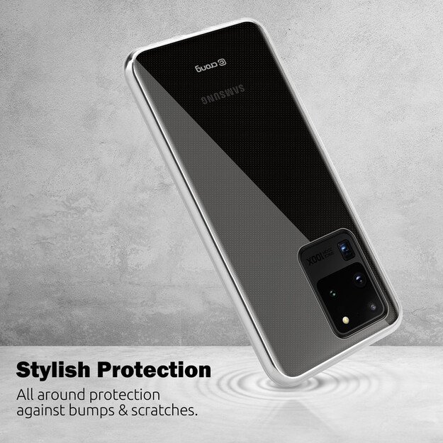 Crong Crystal Slim Cover – apsauginis dėklas, skirtas Samsung Galaxy S20 Ultra (skaidrus) 14