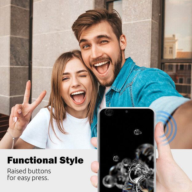 Crong Crystal Slim Cover – apsauginis dėklas, skirtas Samsung Galaxy S20 Ultra (skaidrus) 13