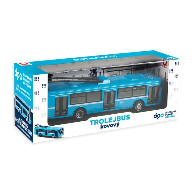 Trolleybus DPO Ostrava metal, 16 cm 2