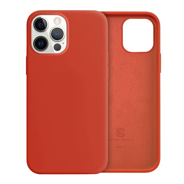 Crong Color Cover – lankstus dėklas, skirtas iPhone 12 Pro Max (raudonas)