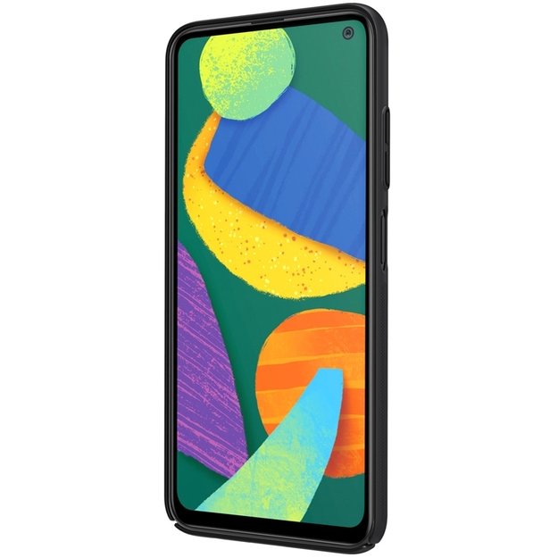 Nillkin Super Frosted Shield – dėklas, skirtas Samsung Galaxy F52 5G (juodas)