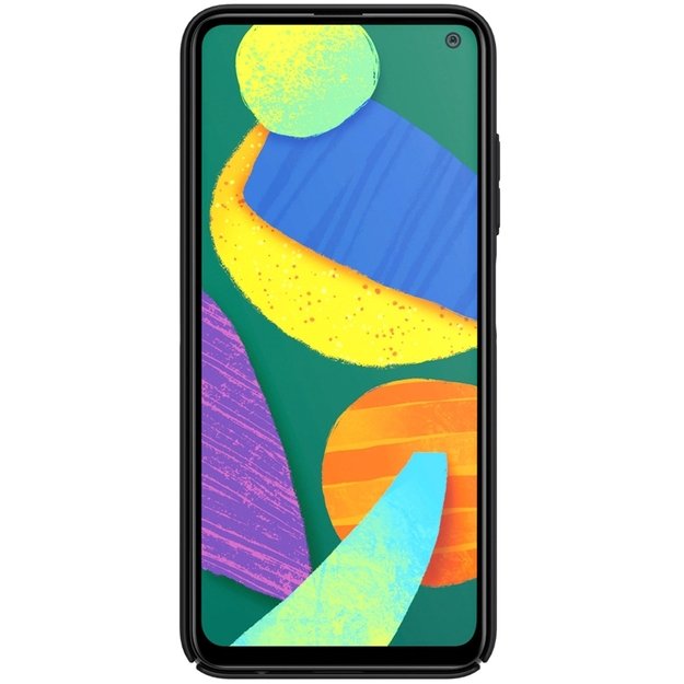 Nillkin Super Frosted Shield – dėklas, skirtas Samsung Galaxy F52 5G (juodas) 2