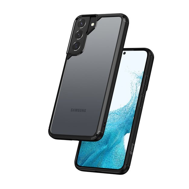 „Crong Hybrid Clear“ apsauginis dėklas, skirtas „Samsung Galaxy S22+“ (juodas) 11