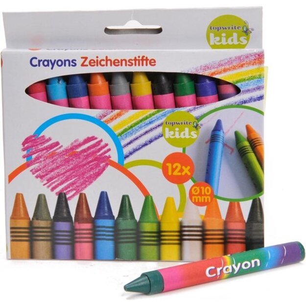 Topwrite – 12 spalvų pastelinės kreidelės 8