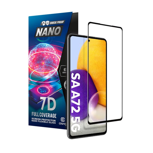 Crong 7D nano lankstus stiklas – pilnai dengianti hibridinė ekrano apsauga 9H Samsung Galaxy A33 5G 1