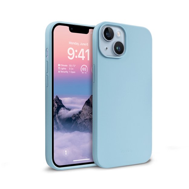 „Crong Color Cover“ skystas silikoninis dėklas, skirtas „iPhone 14 Max“ (dangaus mėlynas)