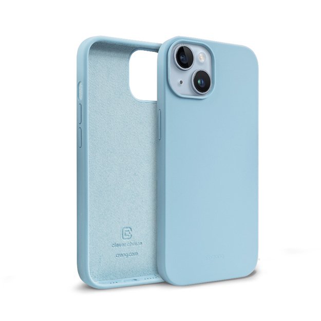 „Crong Color Cover“ skystas silikoninis dėklas, skirtas „iPhone 14 Max“ (dangaus mėlynas)