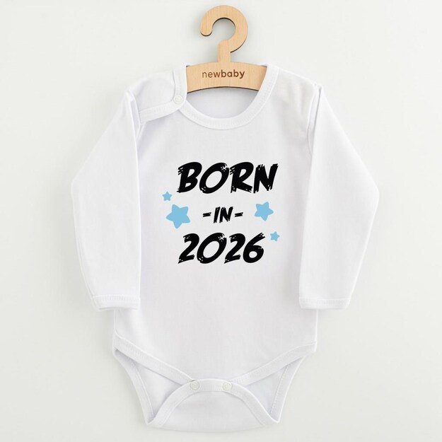 Children s printed body New Baby BORN IN 2026 blue, 68 (4-6m) 1