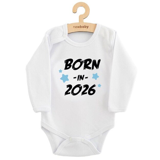 Children s printed body New Baby BORN IN 2026 blue, 68 (4-6m) 2