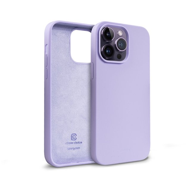 „Crong Color Cover“ skystas silikoninis dėklas, skirtas „iPhone 14 Pro Max“ (violetinė)