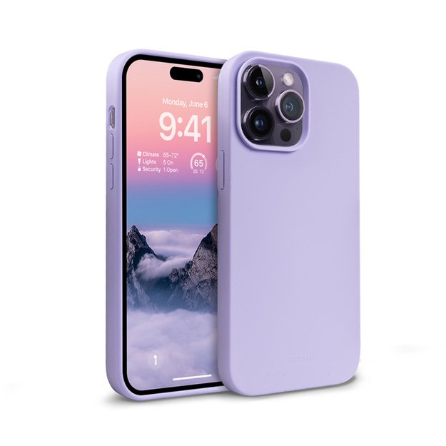 „Crong Color Cover“ skystas silikoninis dėklas, skirtas „iPhone 14 Pro Max“ (violetinė)