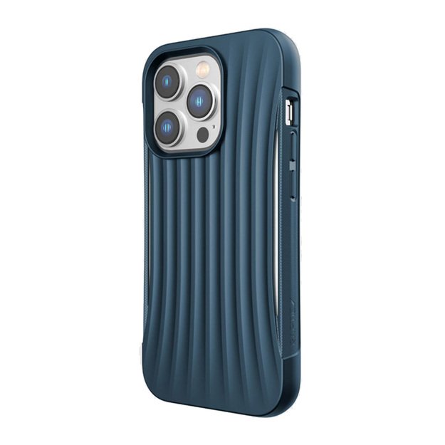 „X-Doria Raptic Clutch“ – biologiškai suyrantis dėklas, skirtas „iPhone 14 Pro“ (3 m, patikrintas kritimo būdu) (mėlynas)