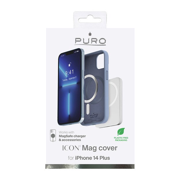 PURO ICON MAG – dėklas, skirtas iPhone 14 Max MagSafe (Sierra Blue)
