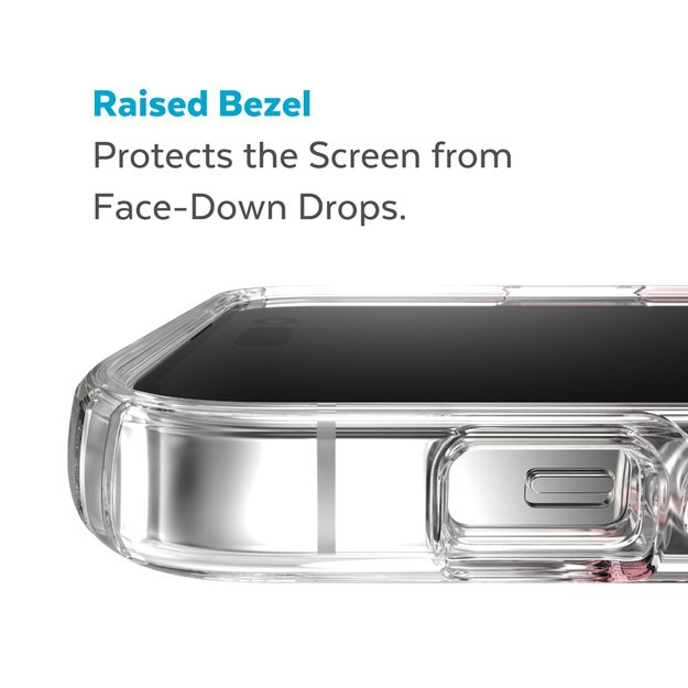 Speck Presidio Perfect-Clear + Ombre – iPhone 14 Pro dėklas su MICROBAN danga (Clear / Vintage Rose Fade) 19