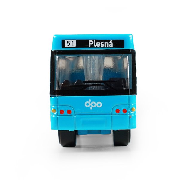 Metal bus DPO Ostrava blue 8 cm