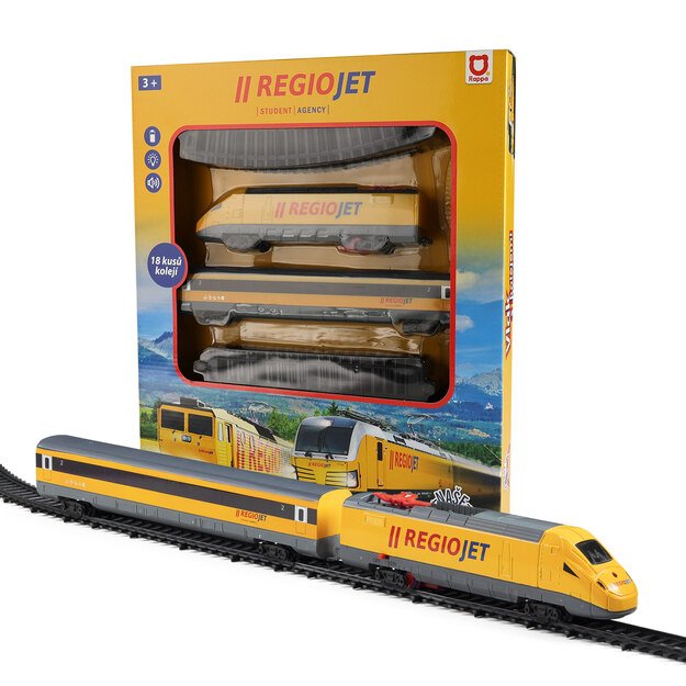 the RegioJet yellow train, sound & light