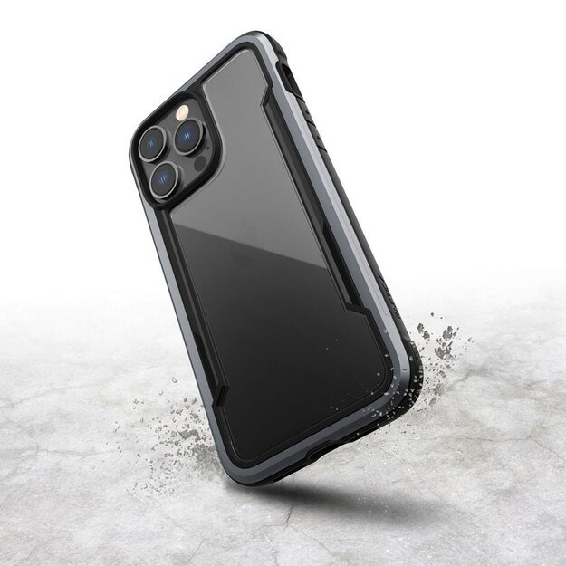 „X-Doria Raptic Shield“ – aliuminio dėklas, skirtas „iPhone 14 Pro Max“ (patikrintas kritimo metu 3 m) (juodas) 26