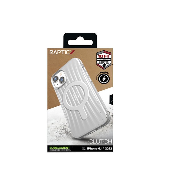 „X-Doria Raptic Clutch MagSafe“ – biologiškai skaidus dėklas, skirtas „iPhone 14“ (patikrintas kritimo metu 3 m) (skaidrus) 8