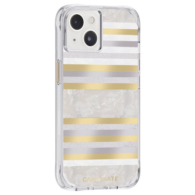 Case-Mate Pearl Stripes MagSafe – dėklas dekoruotas perlamutru, skirtas iPhone 14 / iPhone 13 (Pearl Stripes)