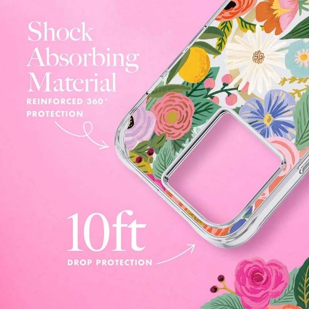 Šautuvų popierius skaidrus MagSafe – dėklas, skirtas iPhone 14 Pro Max (Garden Party Blush) 17