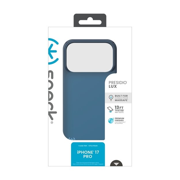Speck Presidio Lux MagSafe - Case iPhone 17 Pro (Deep Sea Fade / Black / Spell Blue) 11