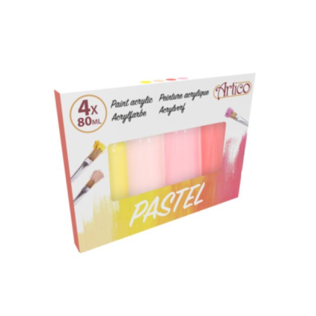 Artico - Akrilinių pastelinių dažų rinkinys 80 ml 4 spalvos (1 rinkinys) 6