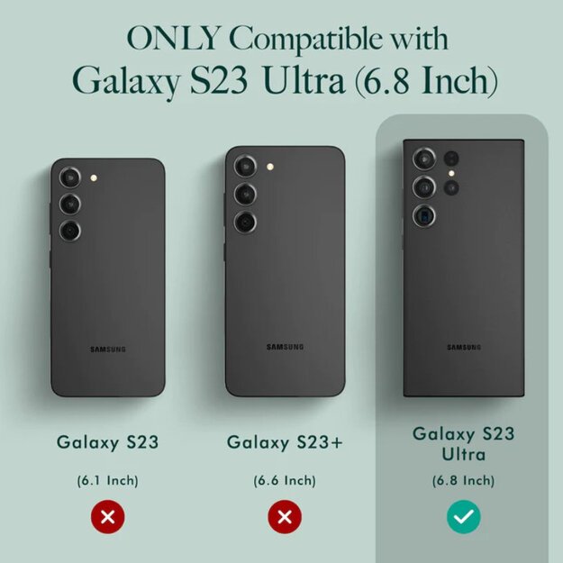 Skaidrus šautuvas – dėklas, skirtas Samsung Galaxy S23 Ultra (Willow) 20