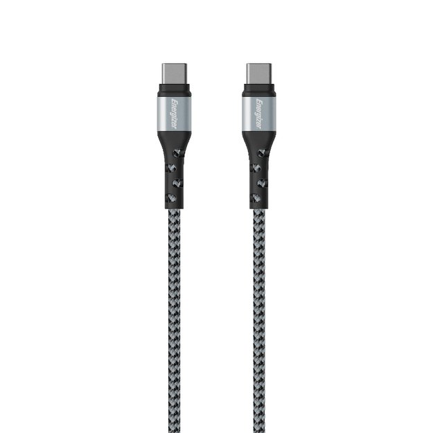 Energizer Ultimate – USB-C prie USB-C jungties laidas 2 m (sidabrinis)