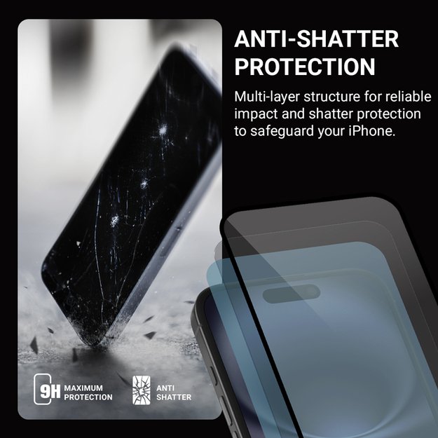 Crong Nano Glass – nedūžtantis hibridinis stiklas, skirtas iPhone 15 Pro 8