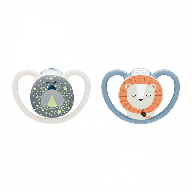 NUK Soother Perfect Match Air Night FIREFLY/LION 6-18m 2pc, 6-18 m