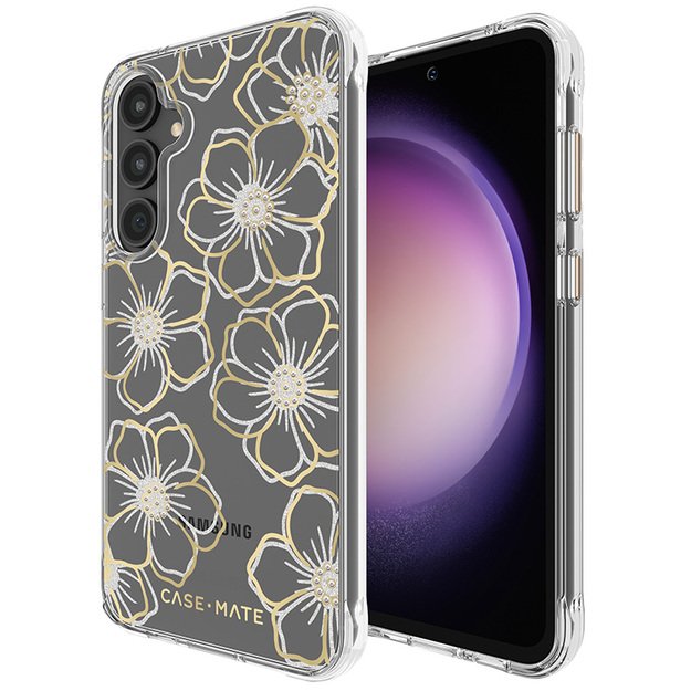 Case-Mate gėlių brangakmeniai – dėklas, skirtas Samsung Galaxy S23 FE 5G (auksinis) 20