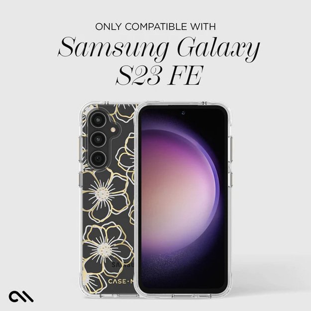 Case-Mate gėlių brangakmeniai – dėklas, skirtas Samsung Galaxy S23 FE 5G (auksinis) 27