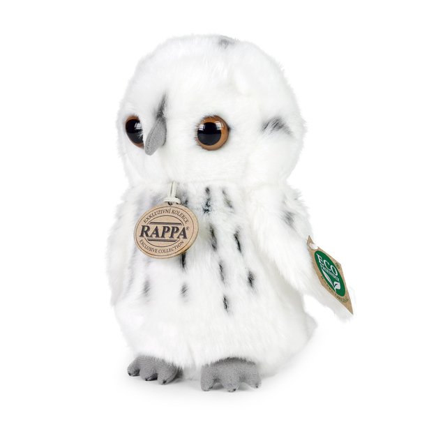 Plush snowy owl 18 cm ECO-FRIENDLY