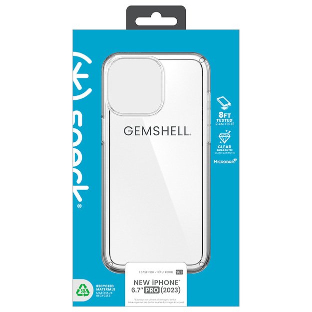 Speck Gemshell – dėklas, skirtas iPhone 15 Pro Max (skaidrus)