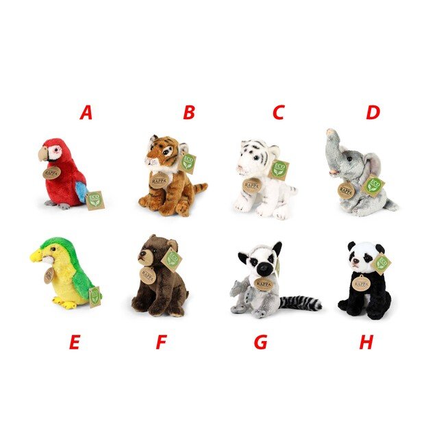 Plush exotic mix asst. 15 cm ECO-FRIENDLY