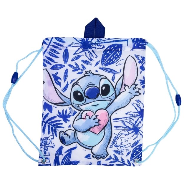 Disney Stitch - Drawstring Backpack/School Bag (30 x 25 cm)