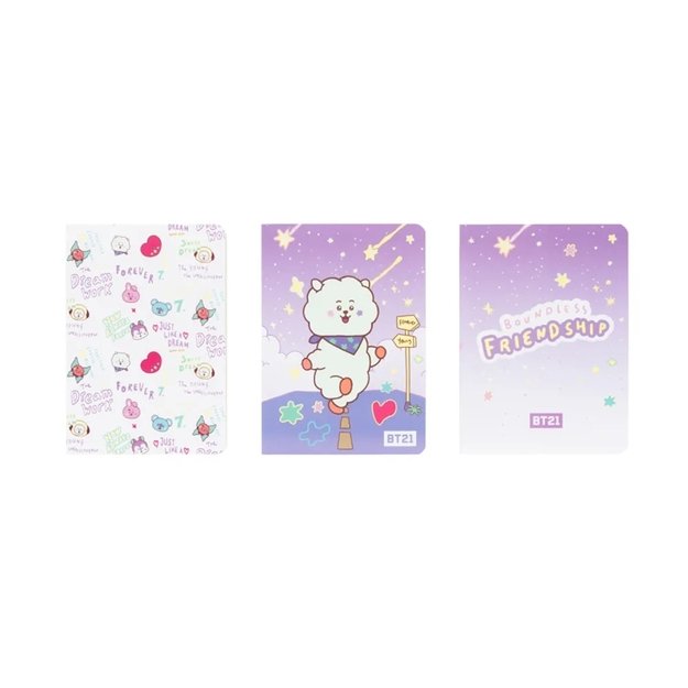BT21 - Set of A6 RJ notebooks (3 pieces) 2