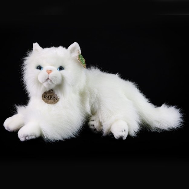 Rappa - Plush realistic mascot Persian cat white lying 30 cm Eco-Friendly 4