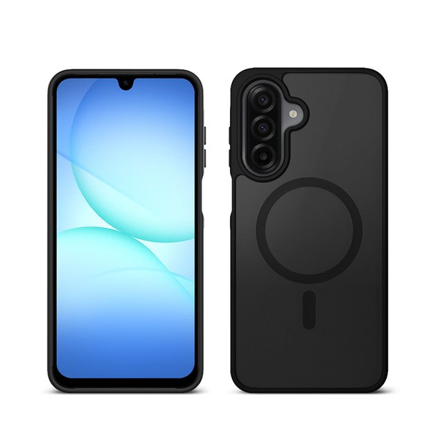 Crong Hybrid Matte Magnetic - MagSafe Case Samsung Galaxy A17 (Black) 3
