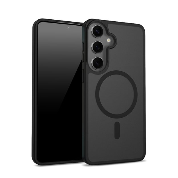 Crong Hybrid Matte Magnetic - MagSafe Case Samsung Galaxy S24 (Black) 1