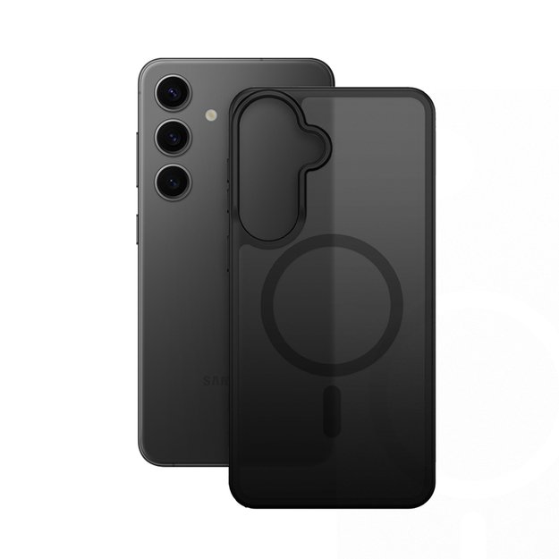 Crong Hybrid Matte Magnetic - MagSafe Case Samsung Galaxy S24 (Black) 2
