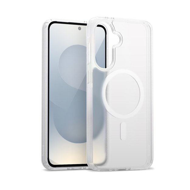 Crong Hybrid Matte Magnetic - MagSafe Case Samsung Galaxy S25 (White)