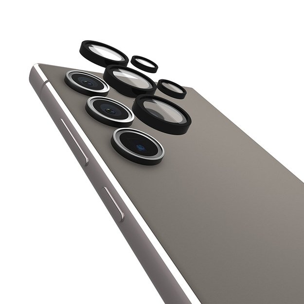 „Case-Mate“ aliuminio žiedo objektyvo apsauga – apsauginis stiklas „Samsung Galaxy S24 Ultra“ fotoaparato objektyvui (juodas) 6