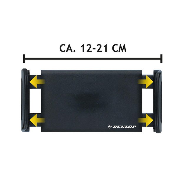 Dunlop - Automobilinis galvos atramos laikiklis išmaniajam telefonui / planšetiniam kompiuteriui 12-21 cm 20