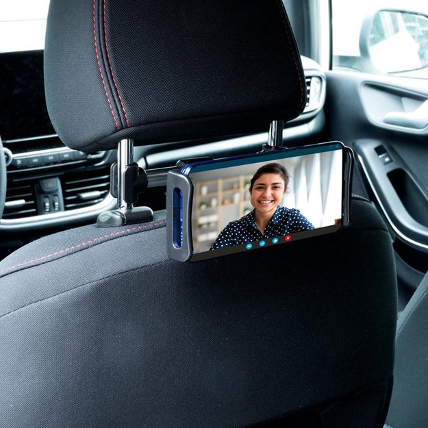 Dunlop - Automobilinis galvos atramos laikiklis išmaniajam telefonui / planšetiniam kompiuteriui 12-21 cm 24