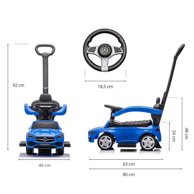 Scooter with guide bar MERCEDES C-Class Deluxe Milly Mally Blue 14